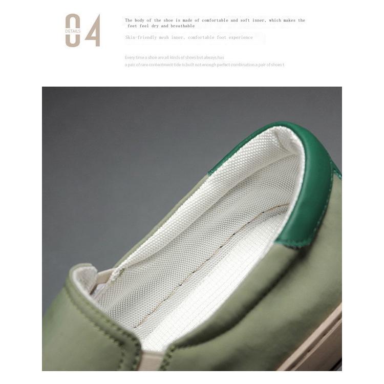 Giày Lười Vải Thoáng Khí Phong Cách Hàn Quốc Thời Trang Cho Nam