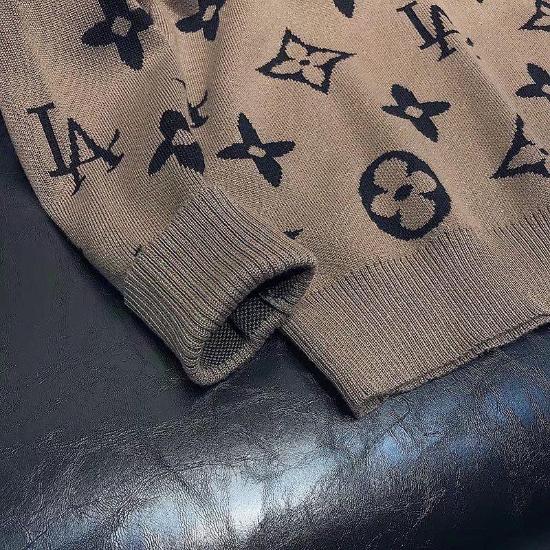 Áo Sweater Louis Vuitton Dáng Ôm Cổ Tròn Thời Trang Thu Đông Cho Nam Giới