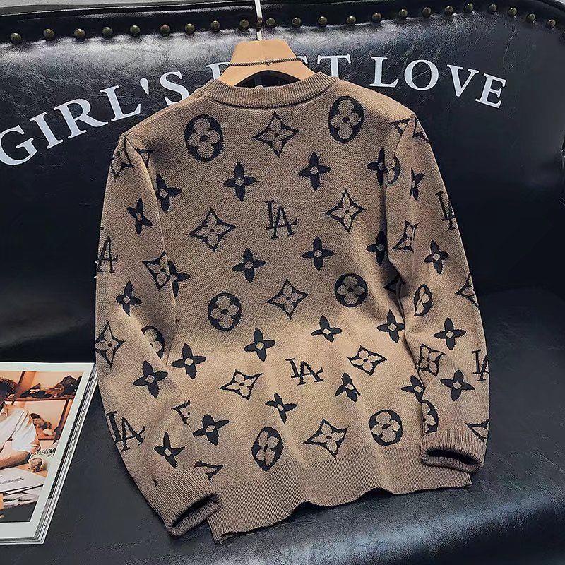 Áo Sweater Louis Vuitton Dáng Ôm Cổ Tròn Thời Trang Thu Đông Cho Nam Giới