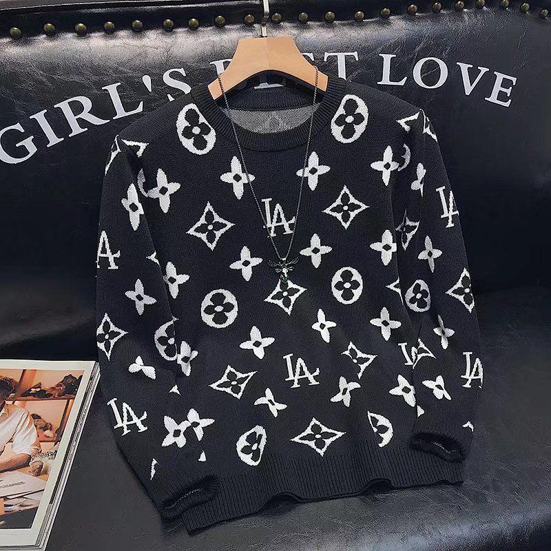 Áo Sweater Louis Vuitton Dáng Ôm Cổ Tròn Thời Trang Thu Đông Cho Nam Giới