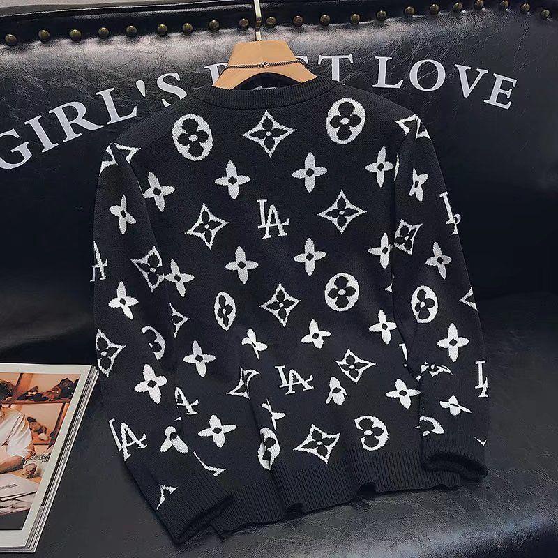 Áo Sweater Louis Vuitton Dáng Ôm Cổ Tròn Thời Trang Thu Đông Cho Nam Giới