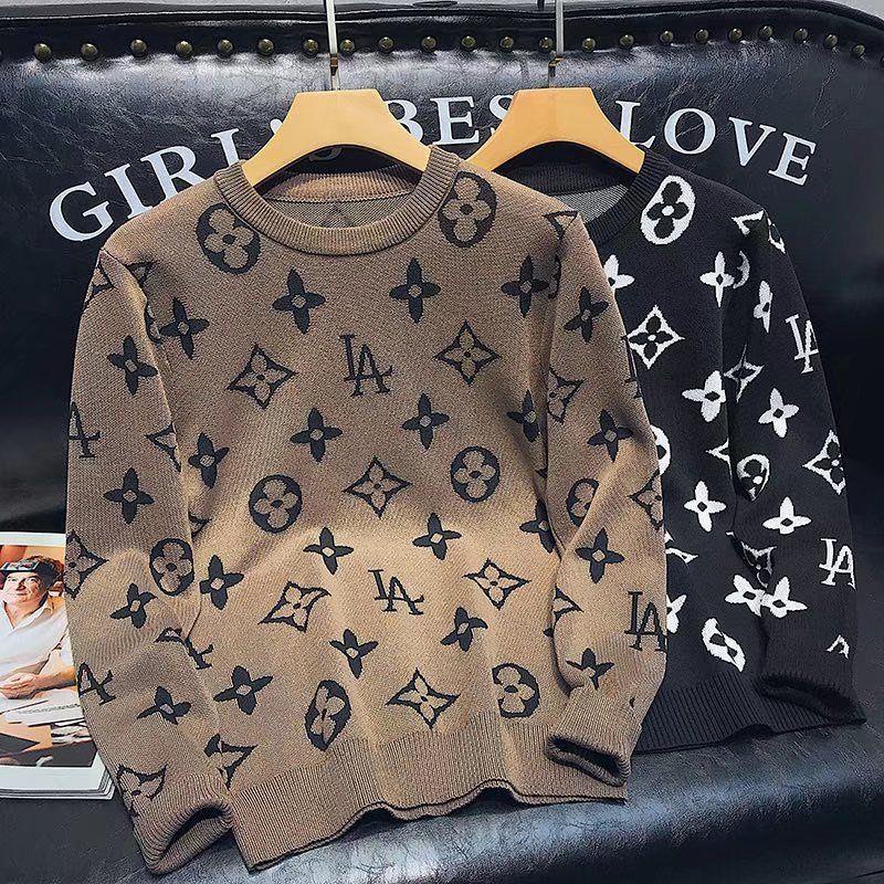 Áo Sweater Louis Vuitton Dáng Ôm Cổ Tròn Thời Trang Thu Đông Cho Nam Giới