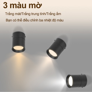 Đèn LED Downlight Có Thể Gập Lại 3 Màu Thay Đổi Đèn Ốp Trần Spotlight Xoay