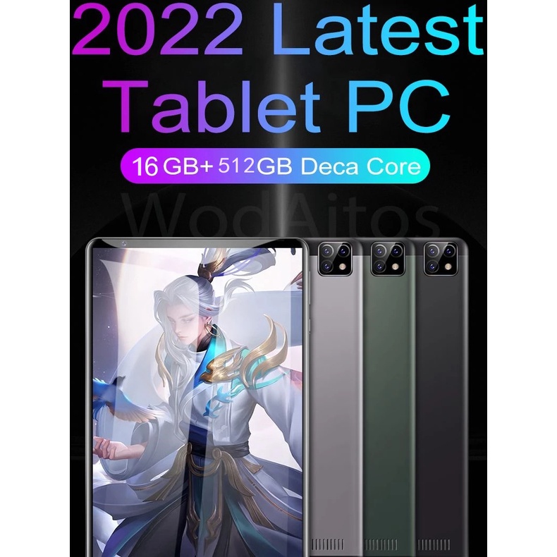 Tablet pad 4k màn hình lớn 10 inch android 10.0  dualsim 2.4g / 5g wifi