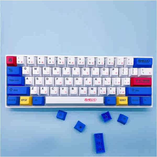 Gundam pbt sublimation keycap thích hợp cho trục vệ tinh chéo chính 61/68/75/84/87/98/104/108