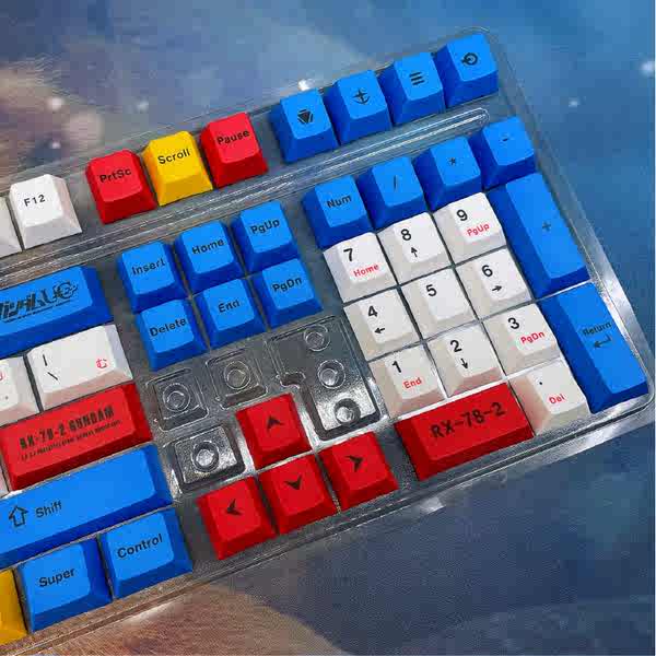 Gundam pbt sublimation keycap thích hợp cho trục vệ tinh chéo chính 61/68/75/84/87/98/104/108