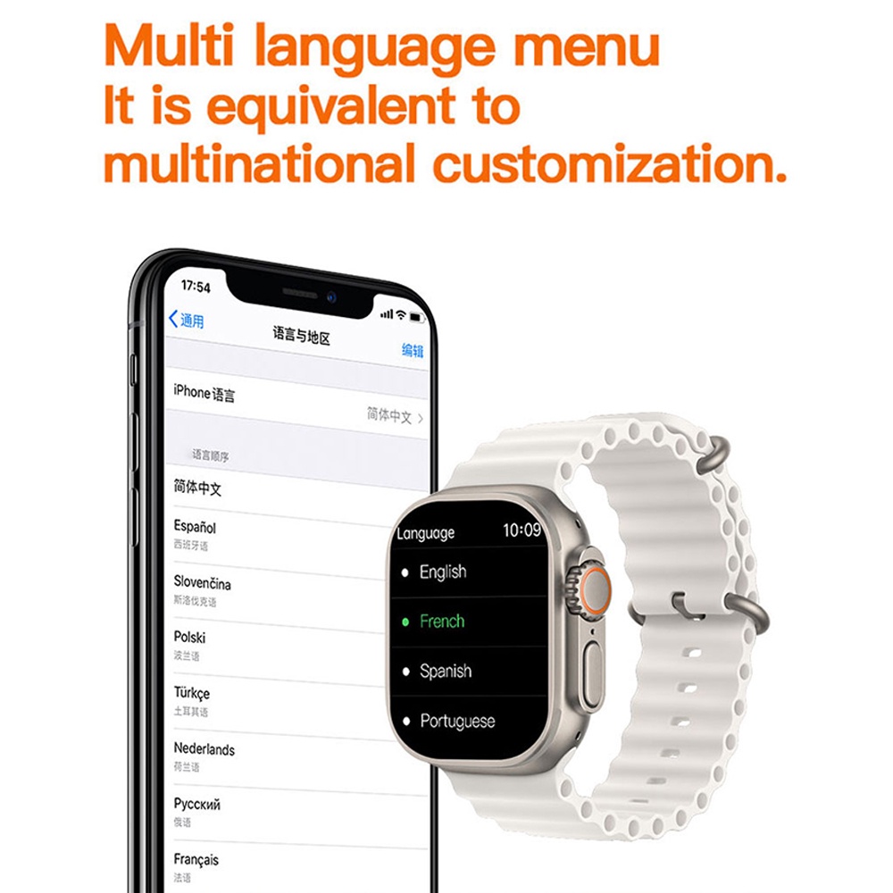 Đồng hồ thông minh smartwatch t10 ultra 2023 dòng mới 8 đồng hồ thông minh 2.09 inch hd 49mm bluetooth với máy tính sạc không dây cho nam
