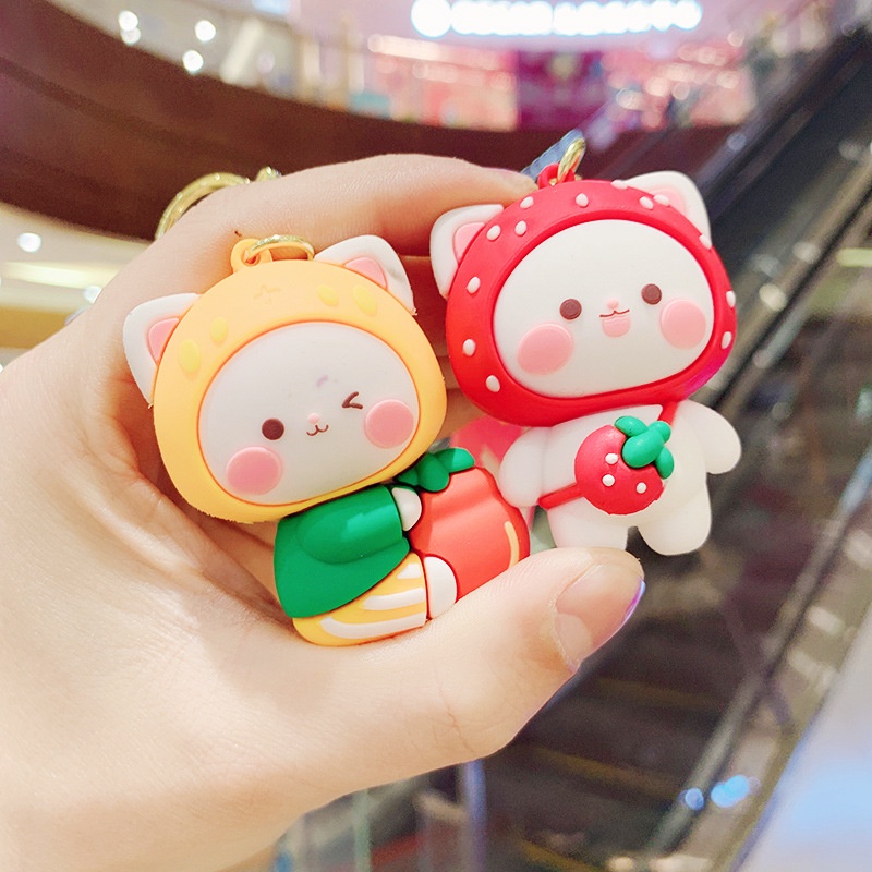 Móc Khóa Hình Thỏ Bông Dễ Thương