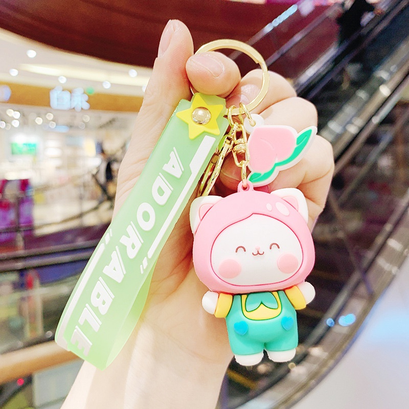 Móc Khóa Hình Thỏ Bông Dễ Thương