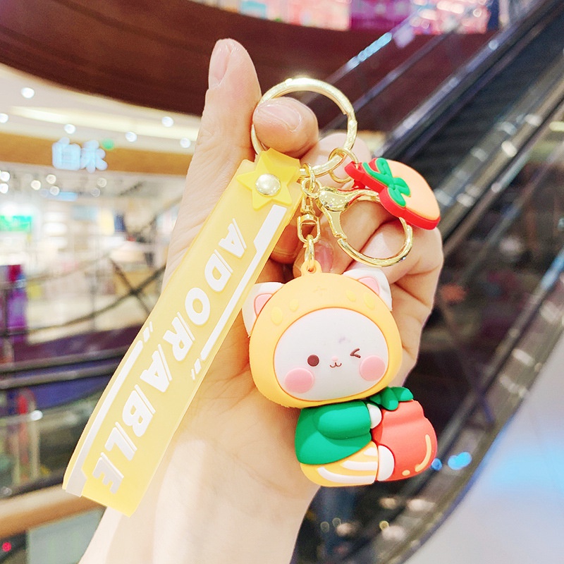 Móc Khóa Hình Thỏ Bông Dễ Thương