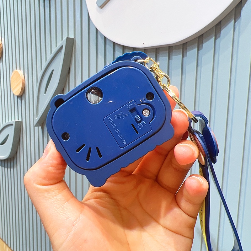 Móc Khóa Hình Máy Ảnh Vải denim Dạ Quang Dễ Thương