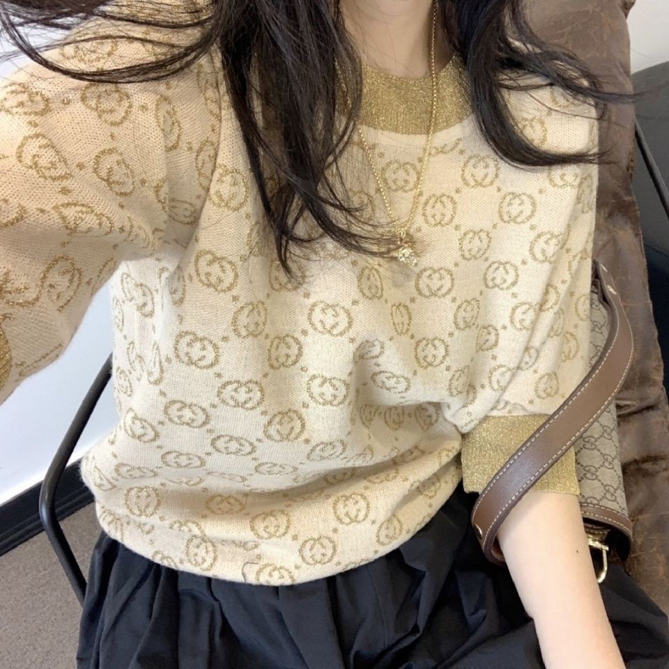Gucci Áo Thun Ngắn Tay In Chữ Thời Trang Mùa Xuân Cá Tính