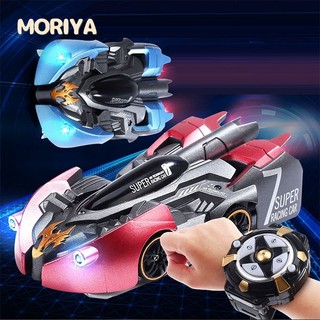 Wall climbing remote control car, 360° rotating rc stunt car with headlight, rechargeable rc car toys for 3 4 5 6 7 8-12 year old boys girls kids