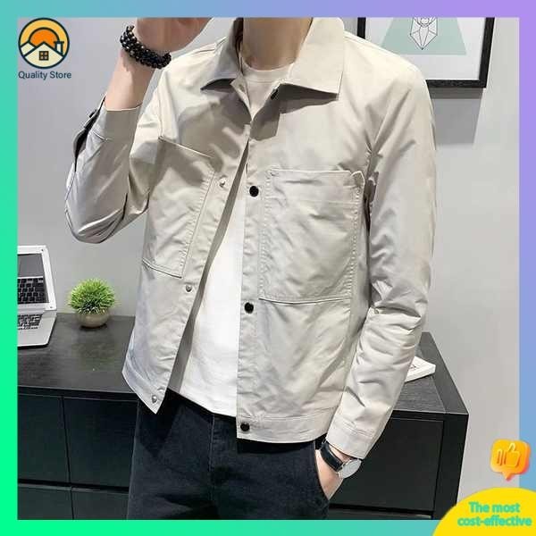 áo boy phố nam áo khoác nam boy phố Áo khoác nam trang phục đi làm thanh niên đẹp trai mẫu mới xuân thu áo jacket cổ bẻ áo đơn giản tôn dáng trào lưu phong cách Hàn Quốc