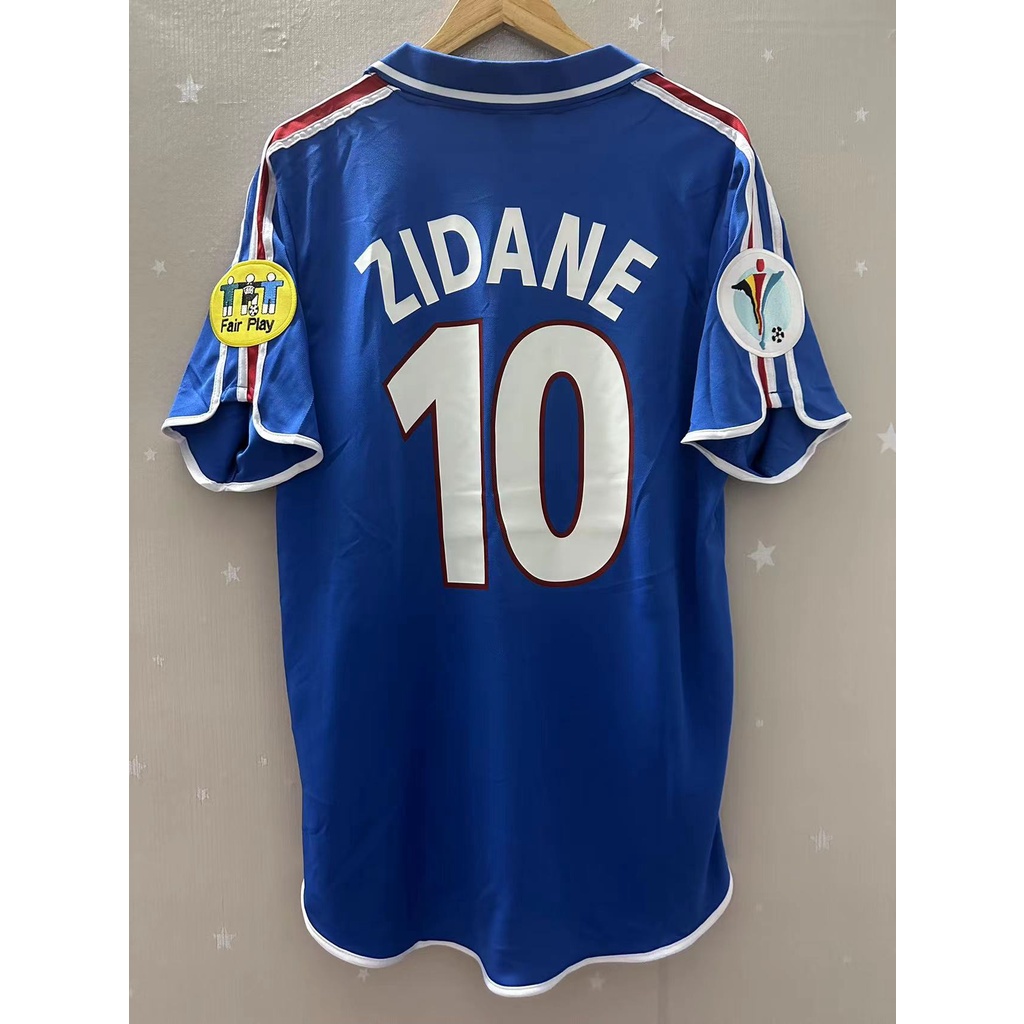 Áo Thun Bóng Đá Đội Tuyển zidane henry 2000 Pháp Chất Lượng Cao