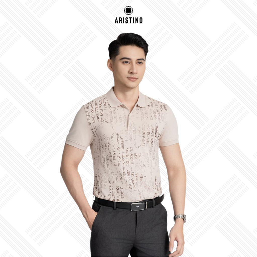 Áo Polo Nam Aristino Cotton APS095AZ dáng Slim Fit ôm nhẹ vừa vặn mà vẫn thoải mái vận động