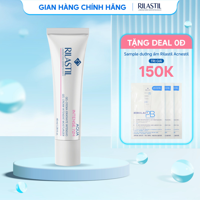 Kem dưỡng cấp ẩm 72h dành cho mọi loại da Rilastil Aqua Intense Gel Cream 72h 40ml