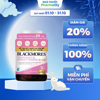 Viên uống cho bà bầu Blackmores Pregnancy And Breast Feeding Gold cung cấp vitamin và khoáng chất (60 viên)