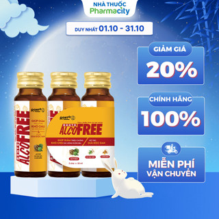 Nước uống Rohto Alcofree Hỗ trợ giải rượu và bảo vệ gan (Lốc 3 chai x 50ml)