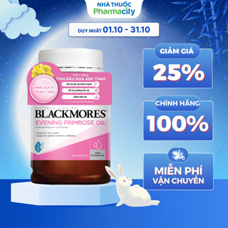 Thực phẩm bảo vệ sức khỏe viên uống tinh dầu hoa anh thảo Blackmores Evening Primrose Oil (Chai 190 viên)