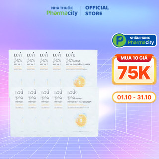 Combo 10 miếng Mặt nạ tinh chất collagen Vitamin thải độc và dưỡng sáng da (23g)