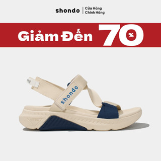 Giày Sandals Nam Nữ Shondo F7 Racing Be Phối Xanh Dương F7R2530