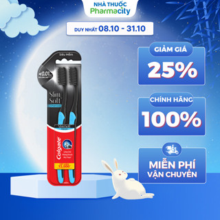 Bộ Đôi Bàn Chải Đánh Răng COLGATE SlimSoft Than Hoạt Tính