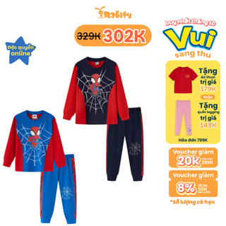 [VOUCHER XỊN GIẢM TỚI 50K]Đồ bộ thun tay dài người nhện Spider-Man Marvel bé trai Rabity 561.900
