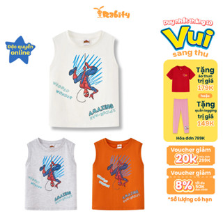 [VOUCHER XỊN GIẢM TỚI 50K][MỚI] Áo thun sát nách Spider-Man Marvel bé trai Rabity 93136