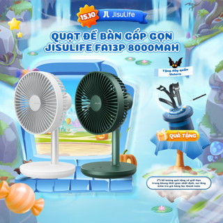 Quạt Để Bàn Gấp Gọn JISULIFE FA13P ABS - Sạc Nhanh - Pin 8000mAh Sử Dụng Lên Đến 28H Chính Hãng - Bảo Hành 12 Tháng