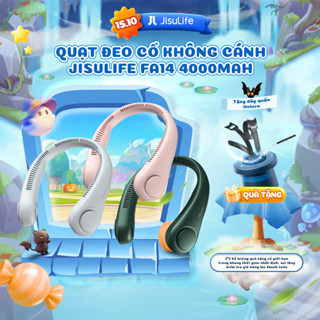 Quạt Đeo Cổ Không Cánh JISULIFE FA14 Siêu Mát 270 Độ - Pin 4000mAh Sử Dụng Lên Đến 16H Chính Hãng - Bảo Hành 12 Tháng