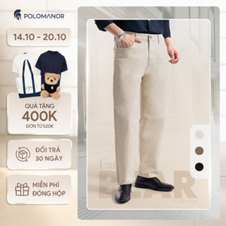 [NEW T9] Quần ống rộng nam cao cấp KAKI STRAIGHT, BST SMART CASUAL, thoải mái, dễ phối - POLOMANOR