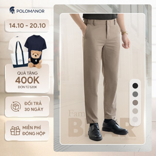Quần dài kaki nam SD, chất liệu Kaki gân Hàn Quốc chuẩn form tôn dáng sang trọng - POLOMANOR