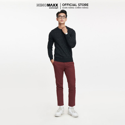 [CÒN ĐỎ BẠC ĐÔ] Quần Khaki Nam Quần Dài Cotton N&M NINOMAXX Đỏ Đô 1804083