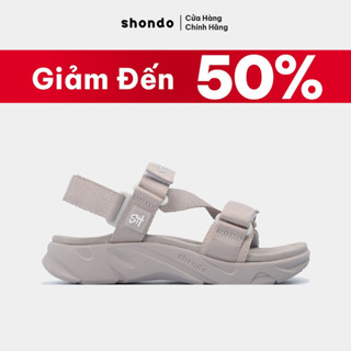  Giày Sandal Nam Nữ Shondo F8 Ver.2 Thời Trang Êm Ái Màu Nâu F8M9595 
