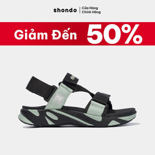  Giày Sandal Nam Nữ Shondo F8 Ver.2 Êm Chân Màu Đen Rêu Thời Trang F8M1124 