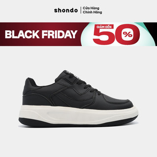  Giày Sneaker Thể Thao Nam Nữ Class 2 Êm Chân Thời Trang Màu Đen Phối Trắng S2C0010 