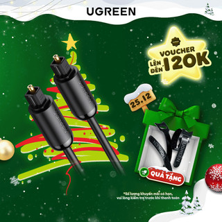  Cáp audio quang Toslink Optical UGREEN 70890 | Hỗ trợ âm thanh 5.1  7.1 | Đầu cáp mạ vàng | BH 18 Tháng 1 Đổi 1 | 