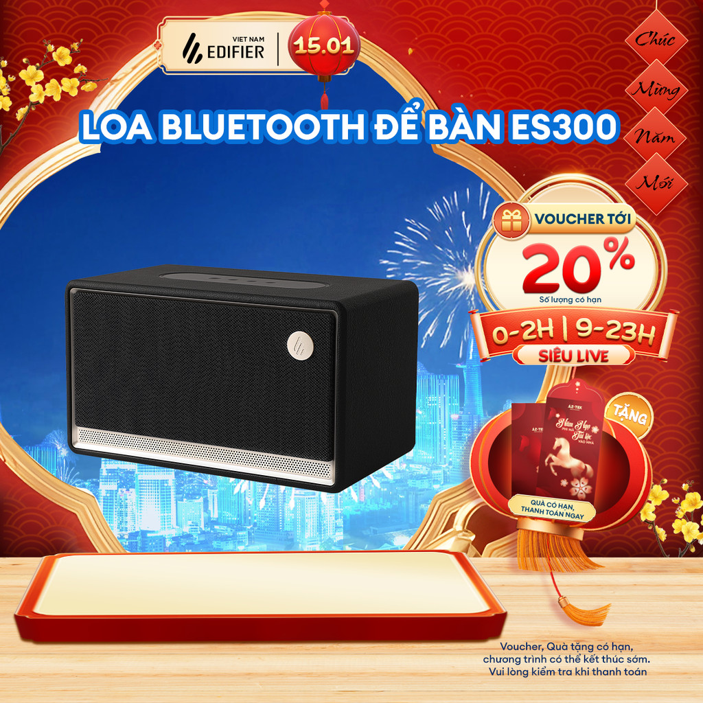 Loa Bluetooth Để Bàn EDIFIER ES300 | Công Suất 60W | Thời Gian Sử Dụng Tới 12H | Tích Hợp Đèn Led | 