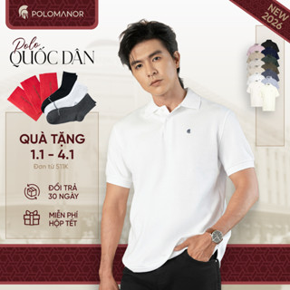   TẾT 2026  Áo polo nam BASIC SYMBOL POLO QUỐC DÂN vải cá sấu cotton interlock - POLOMANOR 