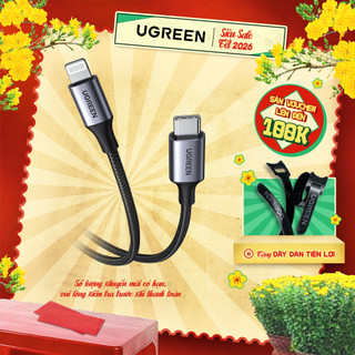  Cáp sạc USB C to Lightning đạt chuẩn MFi Ugreen US304 vỏ bện | Tốc độ truyền 480Mbps | Bảo Hành 18 Tháng 1 Đổi 1 | 