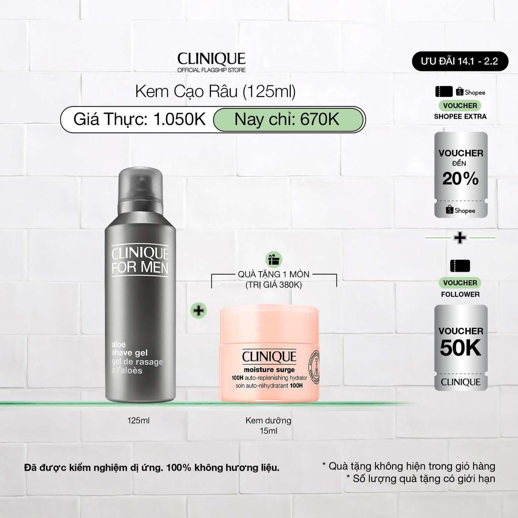 Kem Cạo Râu Clinique For Men Aloe Shave Gel 125ml