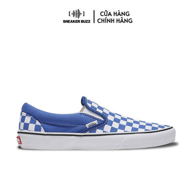 Giày Vans Classic Slip-On Checkerboard True Blue Unisex VN000DAH7WM
