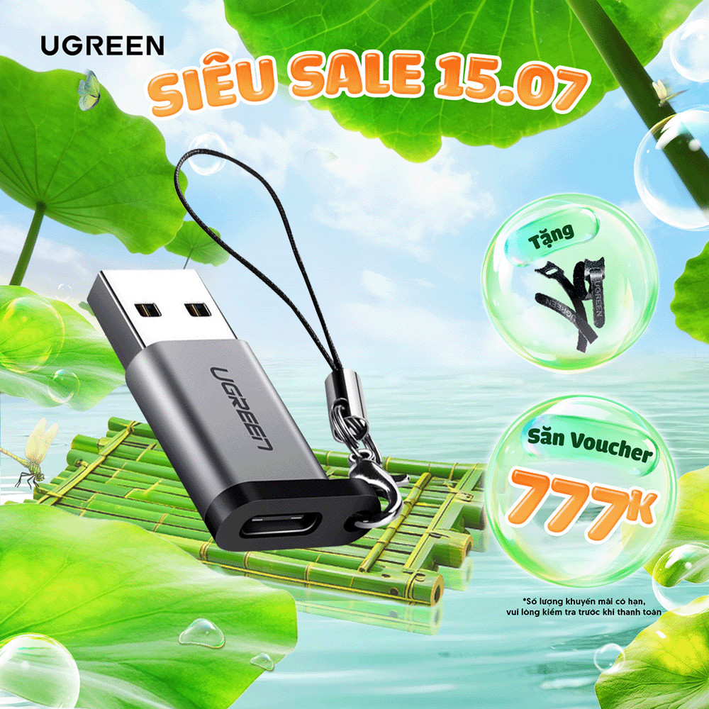Đầu chuyển đổi USB-C sang USB 3.0 UGREEN US204 US276|Hỗ trợ tốc độ 200MB/s | Kích thước gọn nhẹ|Bảo Hành18 Tháng 1 Đổi 1
