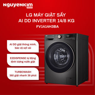 Máy giặt sấy cửa trước LG FV1414H3BA 14/8kg