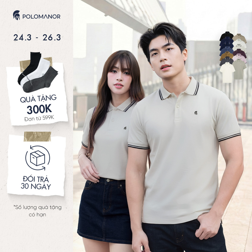 [BEST SELLER] Áo polo nam cao cấp BASIC CLASSIC, POLO QUỐC DÂN vải CVC interlock sang trọng - POLOMANOR