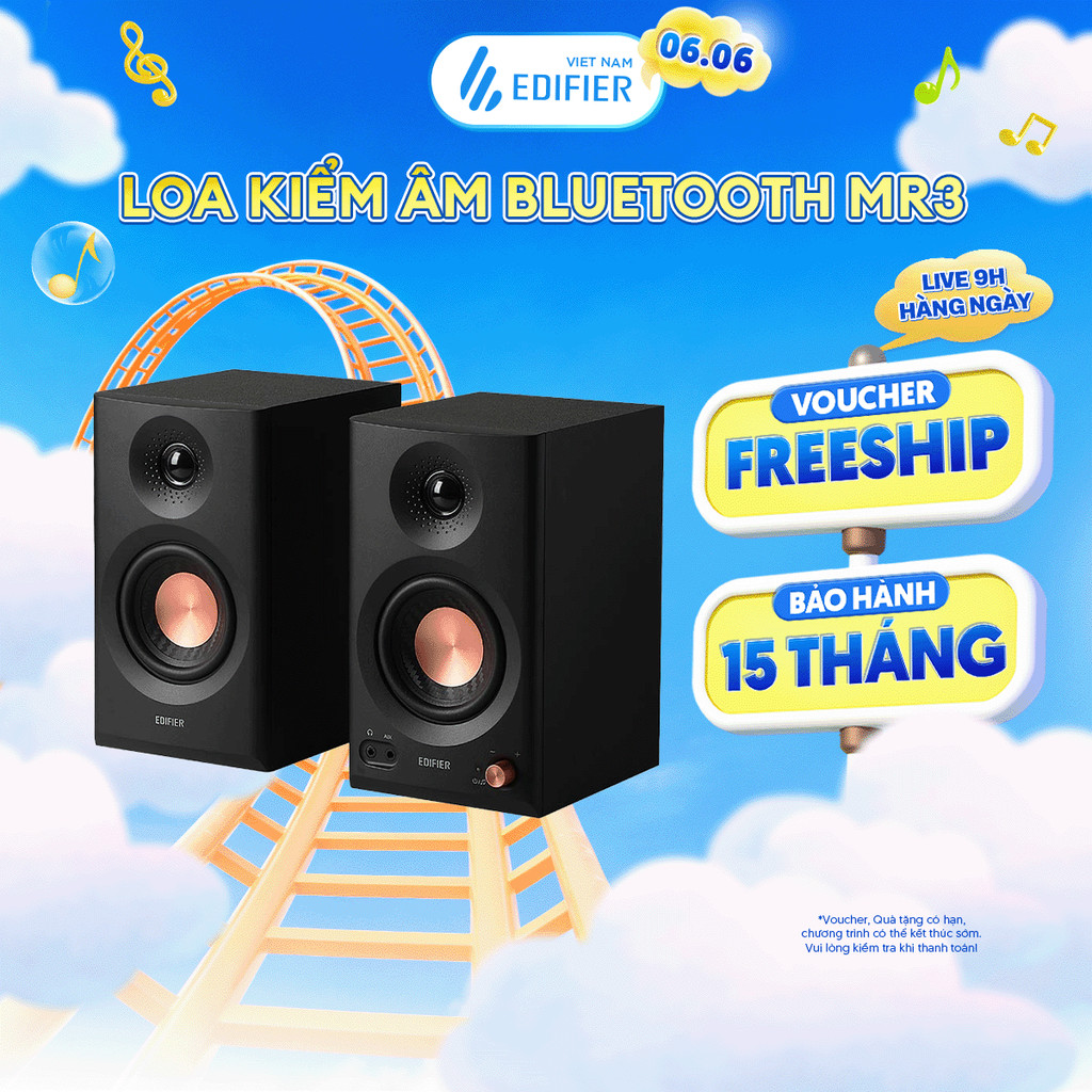 Loa Bluetooth Kiểm Âm Chuẩn Studio EDIFIER MR3/MR5 - Công suất 36W - Tích Hợp Chế Độ Nghe Nhạc - 15 
