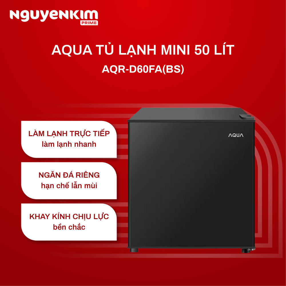 Tủ lạnh Aqua 50 lít AQR-D60FA(BS)