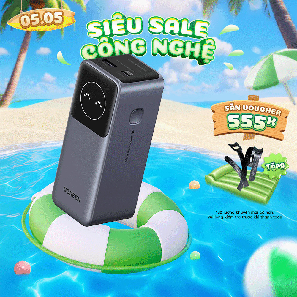 Pin sạc dự phòng Ugreen 12000mAh-20000mAh-25000mAh 100W-200W | Hỗ trợ sạc nhanh PD/QC/PPS | Bảo hành