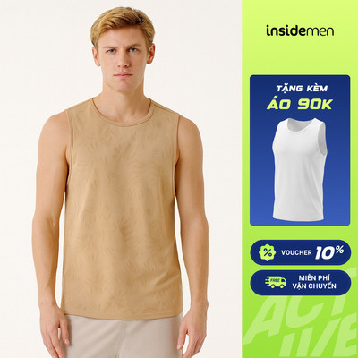 [MUA 2 TẶNG 1] Áo Ba Lỗ Tanktop Nam Insidemen Dáng Suông Thoải Mái Vận Động ITL100AS0